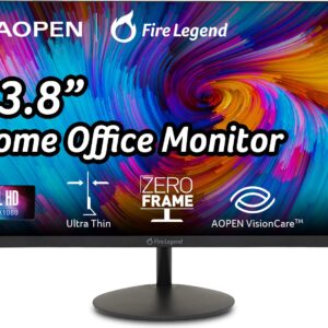 AOPEN 24SA2Y bi 23.8" Full HD (1920 x 1080) VA-Monitor | Ultra-Thin with ZeroFrame | Home or Office | AMD FreeSync | Up to 75Hz | 1ms-TVR | Ports: 1 x HDMI 1.4 & 1 x VGA (HDMI Cable Included)