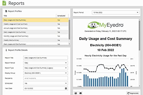 Eyedro Business 3-Phase Solar & Energy Monitor - View Your High Resolution Energy Usage in a Variety of ways via My.Eyedro.com (No Fee) - Energy Costs in Real Time - EYEDRO5-BEW (Ethernet/WIFI)