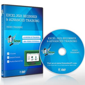 Excel 2021 Training DVD for Absolute Beginners to Advanced Users – Excel Course Including Exercise Files