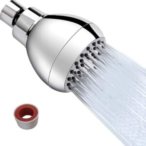 high pressure fixed shower head 3 inch saving water chrome anti-leak shower head for powerful water rain easy installation for relaxing and comfortable shower experience
