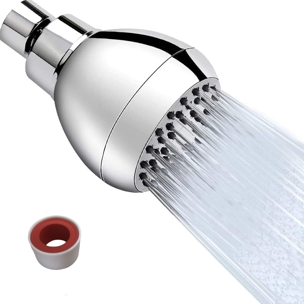 High Pressure Fixed Shower Head 3 Inch Saving Water Chrome Anti-leak Shower Head For Powerful Water Rain Easy Installation for Relaxing and Comfortable Shower Experience