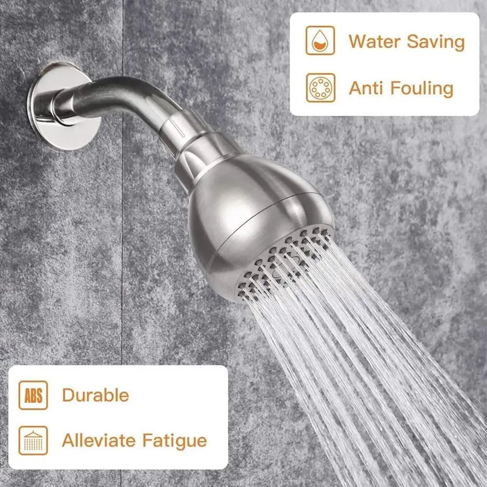 High Pressure Fixed Shower Head 3 Inch Saving Water Chrome Anti-leak Shower Head For Powerful Water Rain Easy Installation for Relaxing and Comfortable Shower Experience