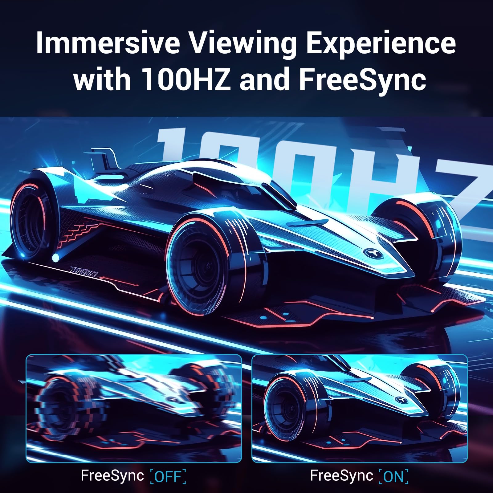 InnoView 27 Inch FHD 100HZ Eyes Care Built-in Speakers Frameless 4000:1 Contrast Ratio Ultra Thin Bezel Professional Computer Office Gaming Monitor