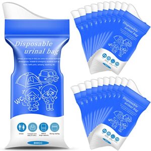 moodooy emergency portable urine bag, 20pcs travel urinal bag, disposable urine bag can be used for emergency situations such as traffic jams, vomiting, camping, etc. unisex urinal bag.