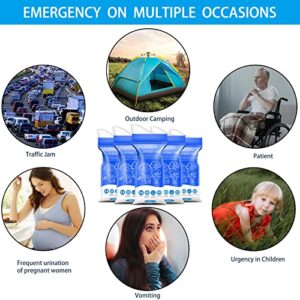 Moodooy Emergency Portable Urine Bag, 20pcs Travel Urinal Bag, Disposable Urine Bag can be Used for Emergency Situations Such as Traffic Jams, Vomiting, Camping, etc. Unisex Urinal Bag.