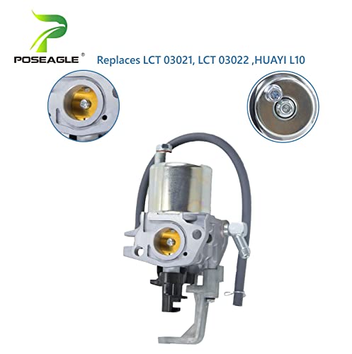 POSEAGLE 03021 Huayi Carburetor LCT 03021, LCT 03022, HUAYI L10 136cc 179cc 208cc GEN I Snow Blower Thrower Motors Carb