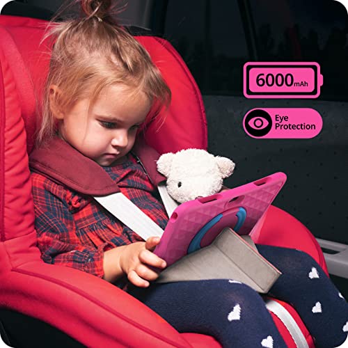 Kids Tablet, 10 inch Tablet for Kids, Android 13, Google Kids Space, Parental Control, 2GB RAM 32GB Storage, HD IPS Glass Screen, 6000mAh Battery, EVA Shockproof Case, PlimPad Kids10 (Pink)