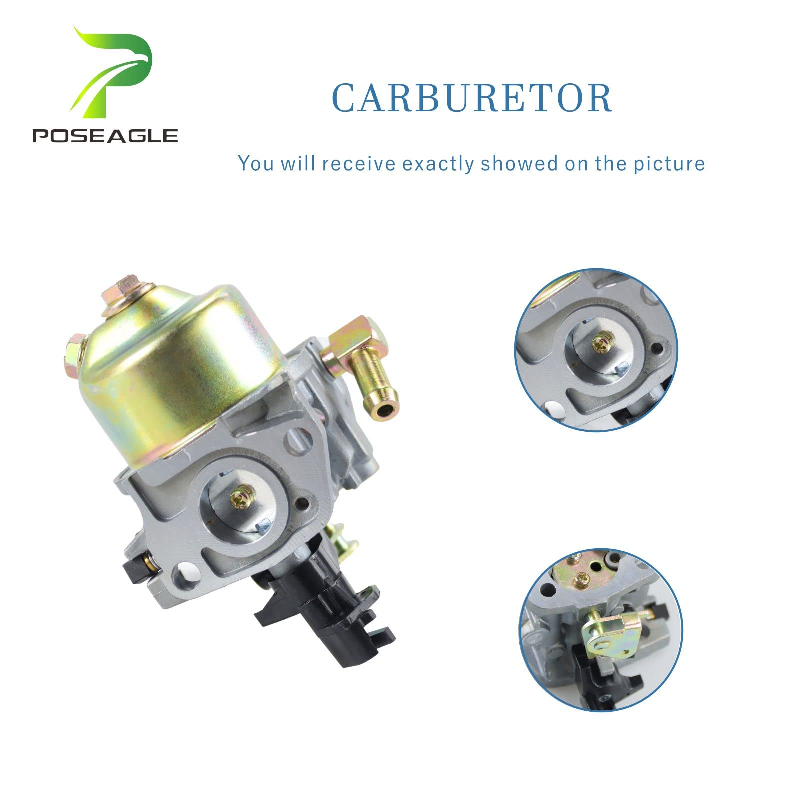 POSEAGLE 951-14027A Carburetor Replaces 751-10638, 951-10638, 951-10638A, 951-14026A, 951-14027A for MTD 170-SU, 270-SU, 270-SUA, 370-SU, 370-SUC Snow Blower Engine