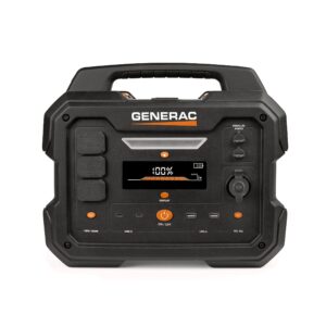 Generac GB1000 1086Wh Portable Power Station with Lithium-Ion NMC - Clean, Emission-Free Power - Fast Solar Charging and Compact Design - Wireless Charging Pad for Camping, RV, Indoor/Outdoor Use