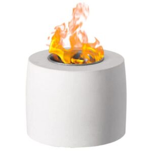 tabletop fire pit bowl - table top portable rubbing alcohol fireplace indoor outdoor decor long time burning smokeless odorless two stainless steel burners & stylish extinguisher included, 6x12