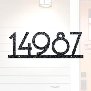 Personalized Metal House Number Sign | Custom Address Plaque | Mid Century Modern | Art Deco House Numbers | Address Numbers for House