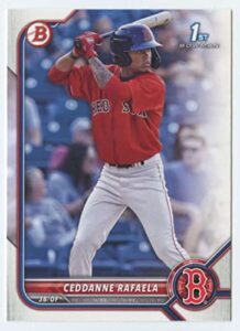 2022 bowman prospects #bp-61 ceddanne rafaela 1st bowman boston red sox mlb baseball trading card