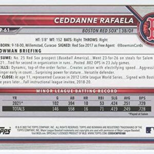 2022 Bowman Prospects #BP-61 Ceddanne Rafaela 1st Bowman Boston Red Sox MLB Baseball Trading Card