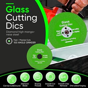 Glass Cutting Disc for Angle Grinder, 1mm Diamond Saw Blade Porcelain Saw Wheel for Smooth Cutting and Grinding of Jade, Crystal, Bottles, Ceramic, Tile (5PCS)