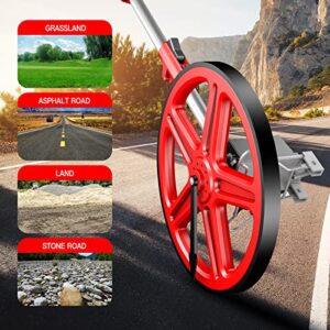 ZHJAN Measuring Wheel with Back Bag,Foldable Distance Measuring Wheels in Feet and Inches, Measurement 0-9,999Ft,Suitable for Lawn/Hard/Soft/Wood Road Measuring