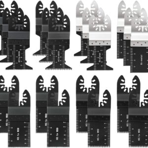 20 PCS Oscillating Saw Blades,Metal Wood Oscillating Multitool Quick Release Saw Blades Compatible with Dewalt Porter Cable Black & Decker Bosch Craftsman Ridgid Ryobi Makita Milwaukee Rockwell