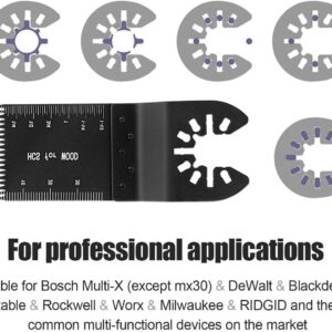 20 PCS Oscillating Saw Blades,Metal Wood Oscillating Multitool Quick Release Saw Blades Compatible with Dewalt Porter Cable Black & Decker Bosch Craftsman Ridgid Ryobi Makita Milwaukee Rockwell