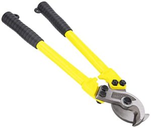 14in hardened cable cutter wire rope cable cutter, heavy duty wire cutter for aluminum copper wire up to 125mm² - cable wire cutter heavy duty stainless steel