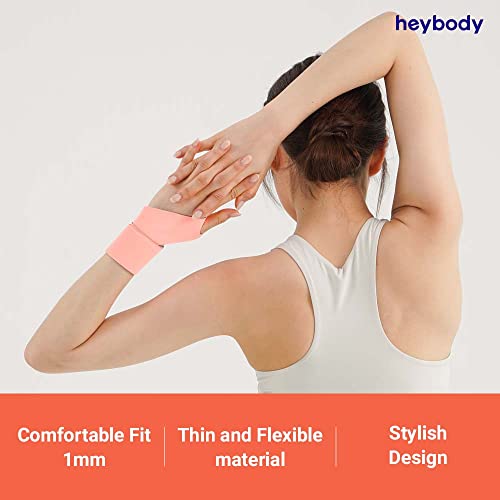 heybody Slim Air Wrist Support Strap (1Pack) | Fitness Daily Carpal Tunnel Arthritis Wrist Pain Relief Injury Prevention | Comfortable Fit | Elastic Material | Breathable Fabric (Orange)