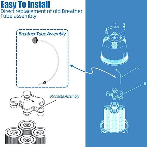 Alocs Breather Tube Assembly Replacement for Zodiac R0358700 - Replaces Jandy Breather Tube