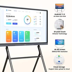 Armer 55'' 4K UHD Smart Board, All in One Interactive Touch Screen Computer/Tablet for Classroom and Business, Robust App Ecosystem for Collaboration(Board Only)