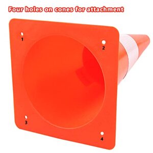 15 inch Traffic Safety Cones with Reflective Collars,[4 Pack]Orange Construction Cones| Parking Cones| Soccer Training Cones |Road Cones for Parking lot, Driveway, Sport and Driving Training.