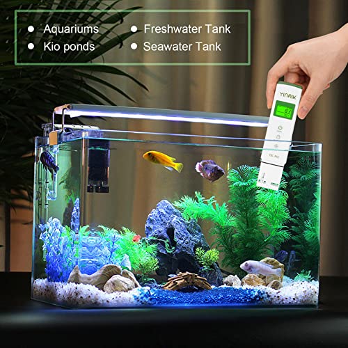 YINMIK YK-P01 pH Tester Digital pH Meter for Water Hydroponics, Accurate pH Temp Meter with ATC for Pool, Spa, Hot Tub, Indoor Plants, Drinking Water, Wine Beer Home Brewing, Aquarium