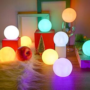 megastar 2Packs Pool Lights, 3-Inch Floating Pool Accessories, LED Orb Lamp, Rechargeable Hot Tub Lights, Remote Control, Home Party Christmas Decoration