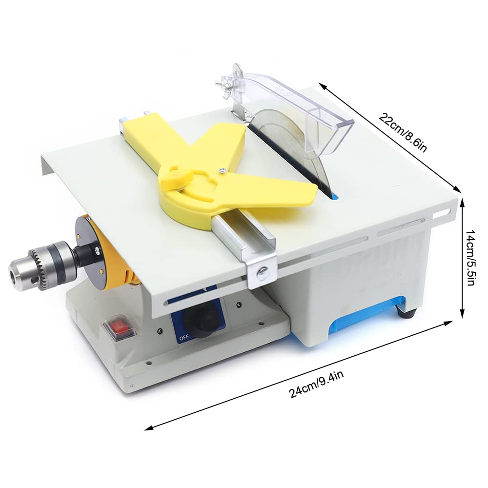 Gem Jewelry Rock Polishing Buffer Machine, 750W 110V Lathe Table Saw Polisher Cutting Machine Mini Table Rock Saw