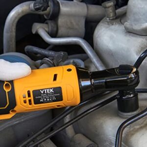 VTEK 3/8" Cordless Ratchet Wrench 16.8V Power Ratchet Wrench,40 Ft-lbs 400 RPM Electric Battery Ratchet Wrench