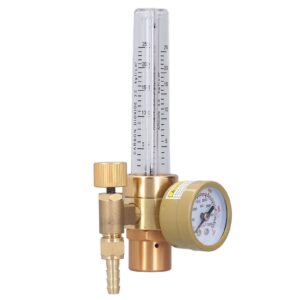 Tyenaza CO2 Argon Flowmeter and Regulator, Welder Gas Regulator Gauge Argon Flow Meter Valve MIG Flowmeter Brass Welding Accessory