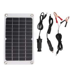 solar battery charger, 12 volt 7.8watt solar trickle charger, waterproof portable power solar panel battery charger maintainer for car automotive boat marine motorcycle rv trailer