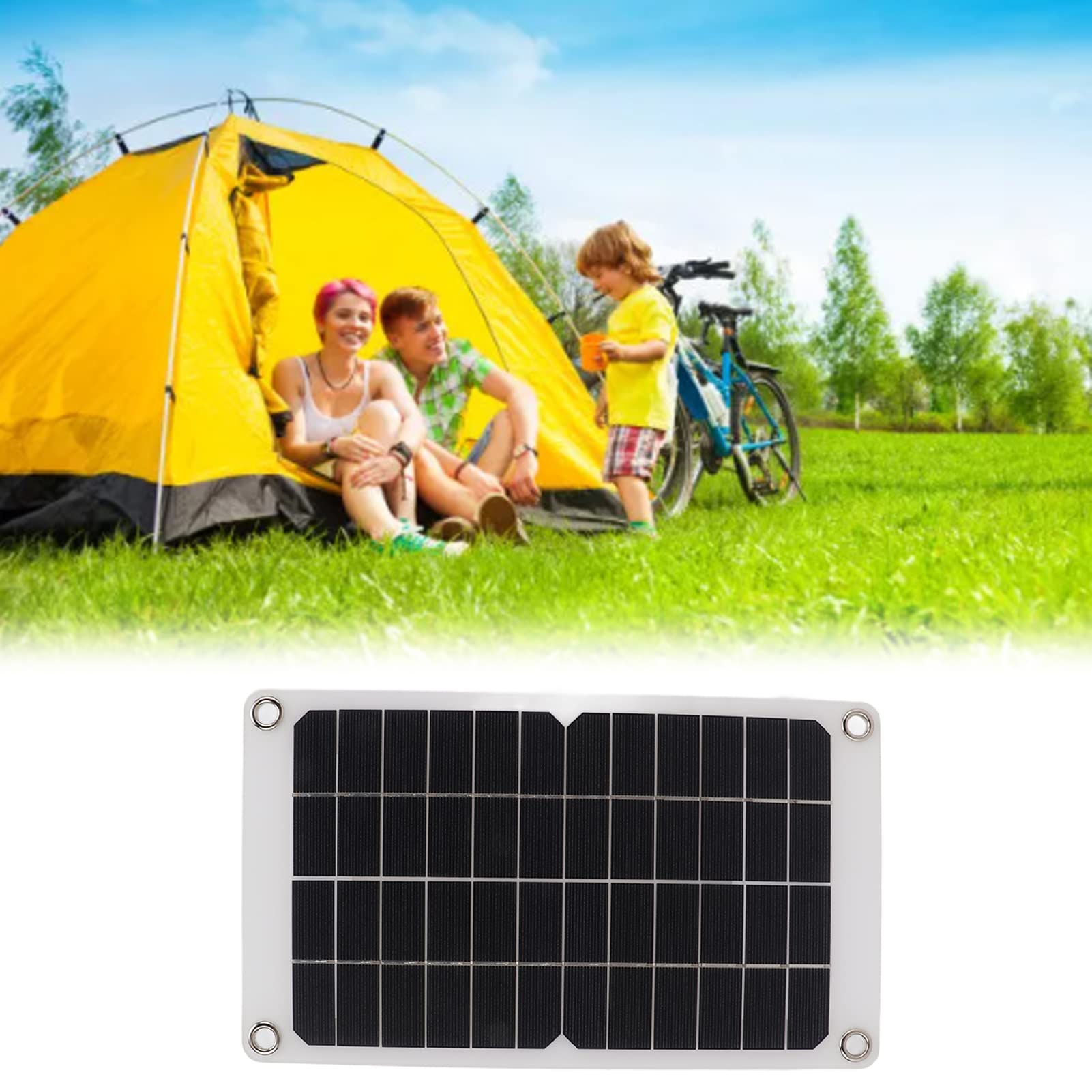 Solar Battery Charger, 12 Volt 7.8Watt Solar Trickle Charger, Waterproof Portable Power Solar Panel Battery Charger Maintainer for Car Automotive Boat Marine Motorcycle RV Trailer