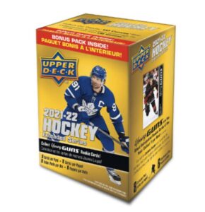 2021-22 nhl upper deck extended series hockey factory sealed blaster box 48 cards: 6 packs of 8 cards per pack. possible young guns. rookie cards include jeremy swayman, trevor zegras, tanner jeannot, jamie drysdale, cole caufield, spencer knight and many