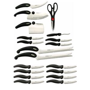 miracle blade iv world class professional series 13 piece chef's knife collection and 8 iv world class steak knives