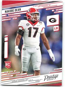 2022 panini chronicles draft picks prestige #21 nakobe dean nm-mt georgia bulldogs football