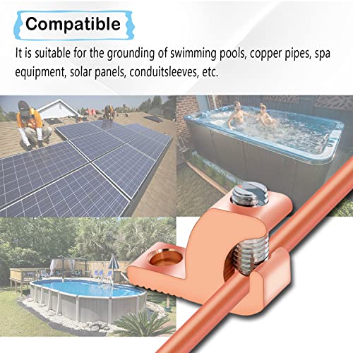 10 Packs Pool Bonding Lug with High Conductivity Copper Alloy, 4-14 Wire Range