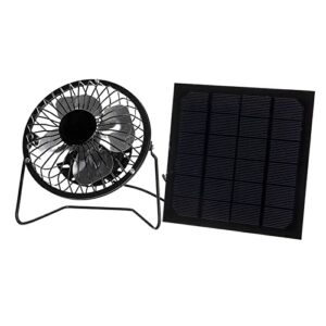 amikadom #4txl66 solar panel powered fanmini ventilatorexhaust fan for greenhouse motorhome house chicken house outdoor ventilation eq