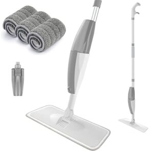 spray mop for floor cleaning, linkpal floor mop with a refillable bottle and 3 washable microfiber pads, spray dry wet mop for hardwood laminate wood vinyl ceramic tiles floor cleaning