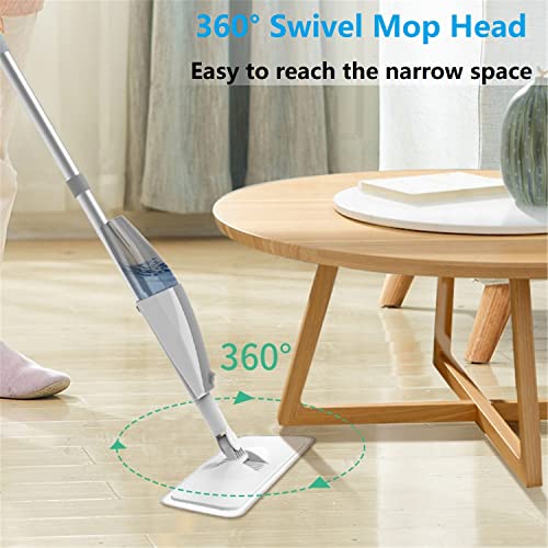 Spray Mop for Floor Cleaning, LINKPAL Floor Mop with a Refillable Bottle and 3 Washable Microfiber Pads, Spray Dry Wet Mop for Hardwood Laminate Wood Vinyl Ceramic Tiles Floor Cleaning