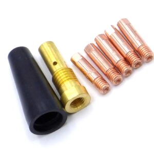 7pcs mig welding gun kit, gasless nozzle tips for century fc90 flux-cored wire feed welder k3493-1