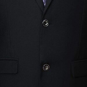 Men's Slim Fit Casual Blazer Jacket 2 Buttons Notched Lapel Formal Dress Jacket Lightweight Business Sport Coat (Black,Large)
