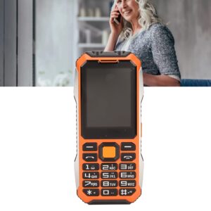 ASHATA Unlocked Big Button Senior Cell Phone, Easy to Use 2G Multifunction Dual SIM Loud Volume Basic Phone with SOS Button for Elderly, 6800mAh Battery, Supports 13 Languages(Orange)