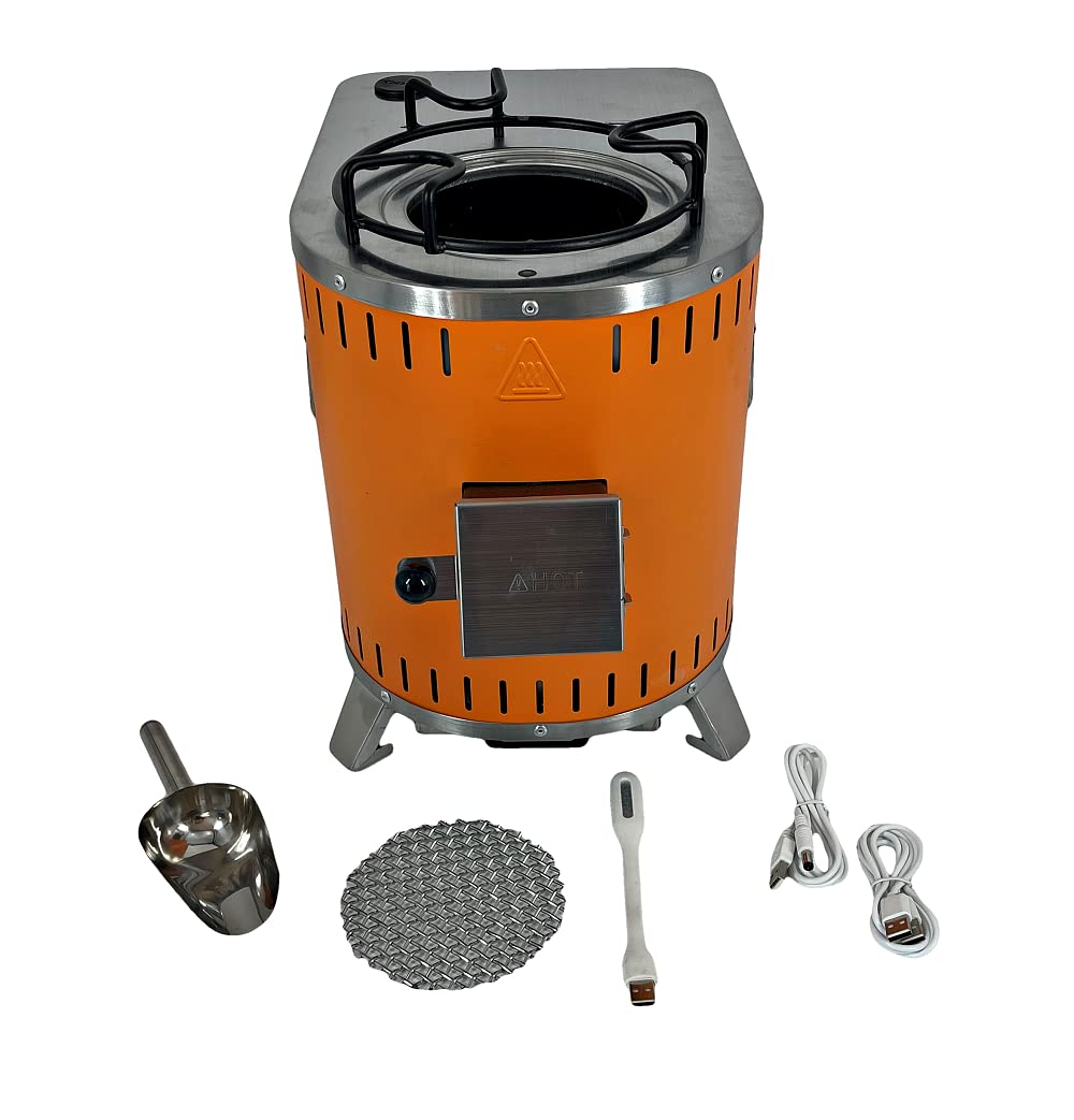 Drifters Portable Thermo-Electric Camp Stove for Wood, Pellet, Charcoal Cooking with Built-In Electricity Generator, 6000 mAH Battery and USB Plugs