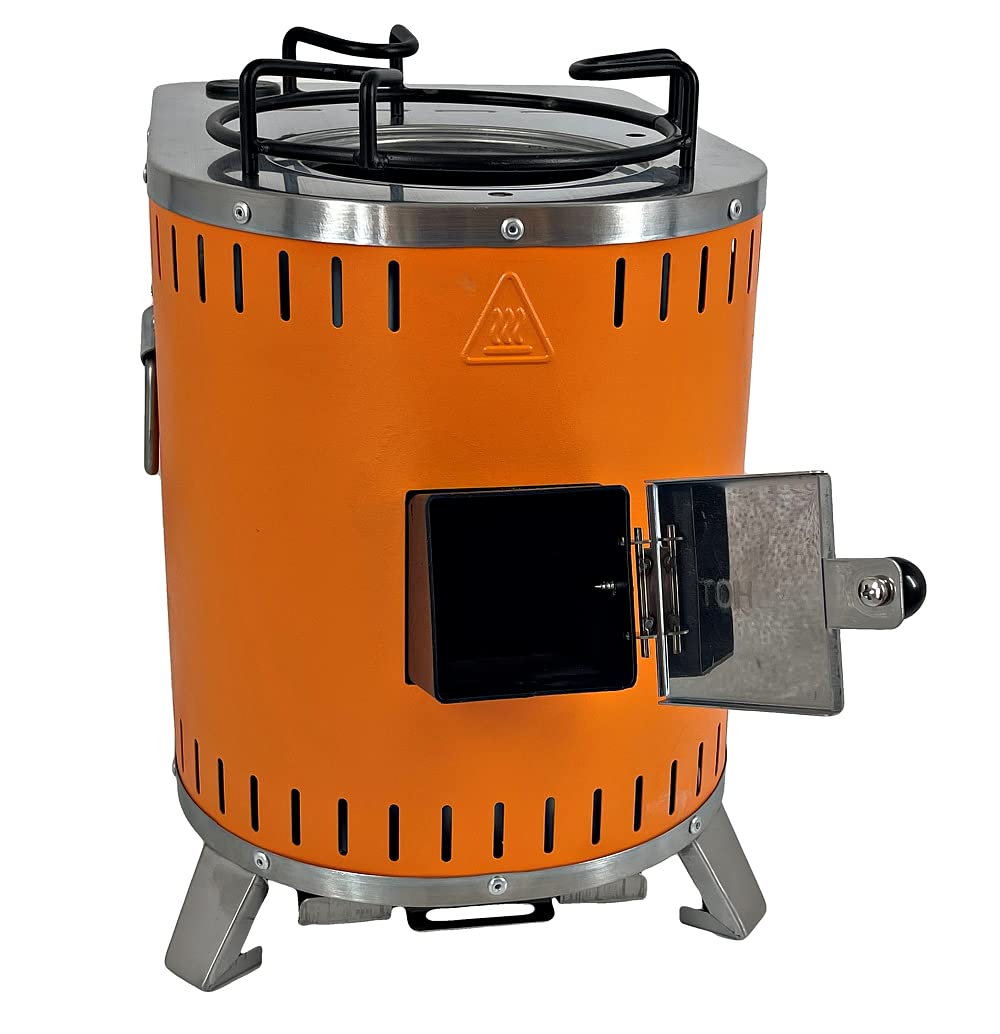 Drifters Portable Thermo-Electric Camp Stove for Wood, Pellet, Charcoal Cooking with Built-In Electricity Generator, 6000 mAH Battery and USB Plugs