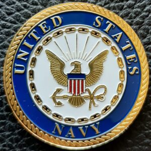 Challenge Coin-US Navy Oath of Enlistment Engraved with Name and Date of Oath