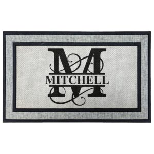 personalized monogram 18"x 30" custom doormat door mat for front door