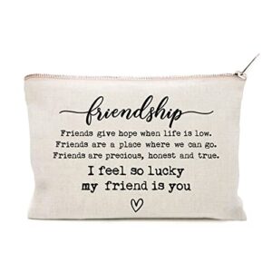 friend gift, gift for friend, friendship gift, best friend gift, makeup case, cosmetic bag, tote bag, bestie present, thank you friend gift, christmas gift