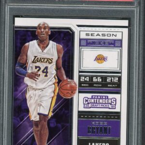 Kobe Bryant 2018 Panini Contenders Draft Picks White Jersey Basketball Card #34 Graded PSA 10 GEM MINT