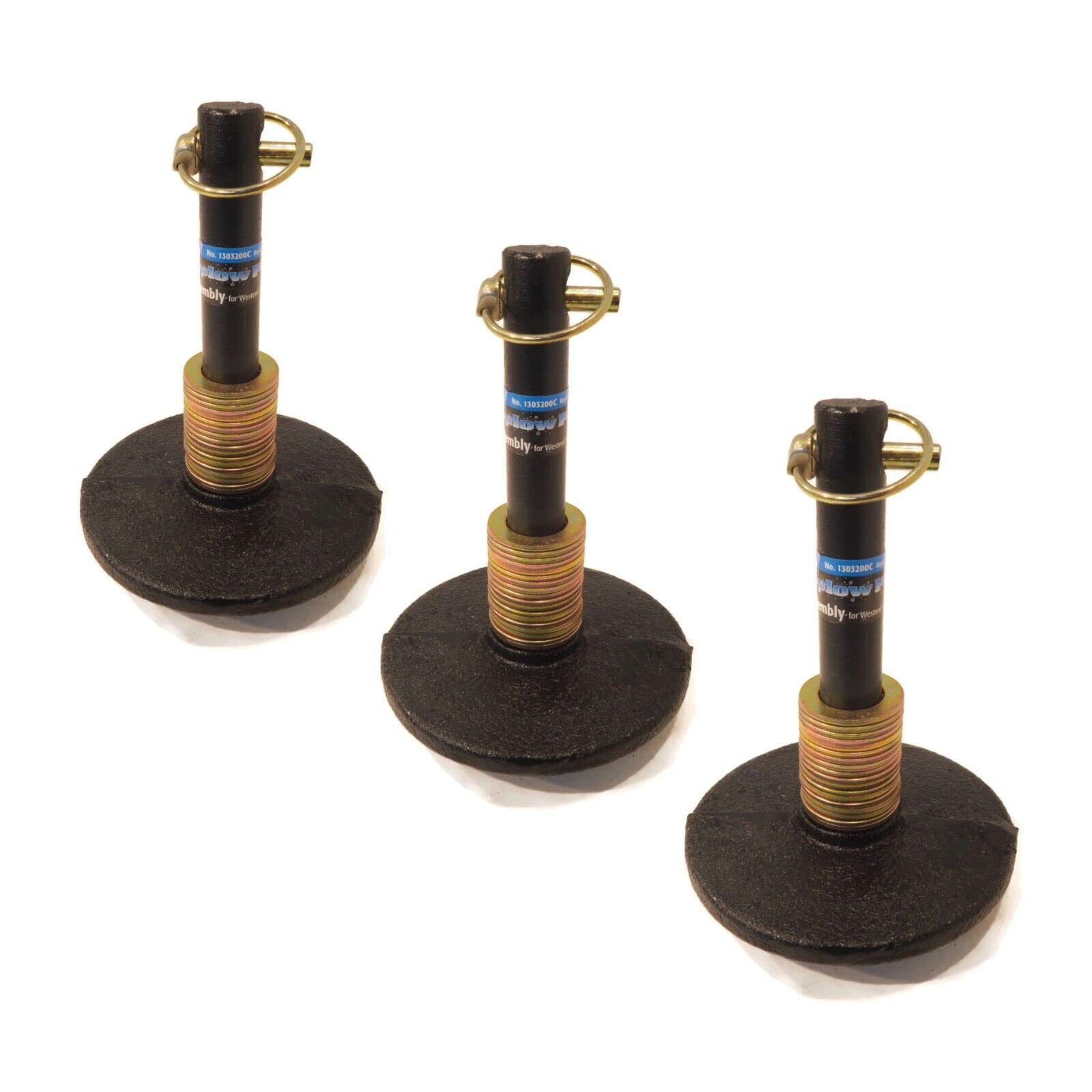 The ROP Shop | (Pack of 3 Cast Iron Snowplow Shoe Assembly with Hardware for Boss MSC01570